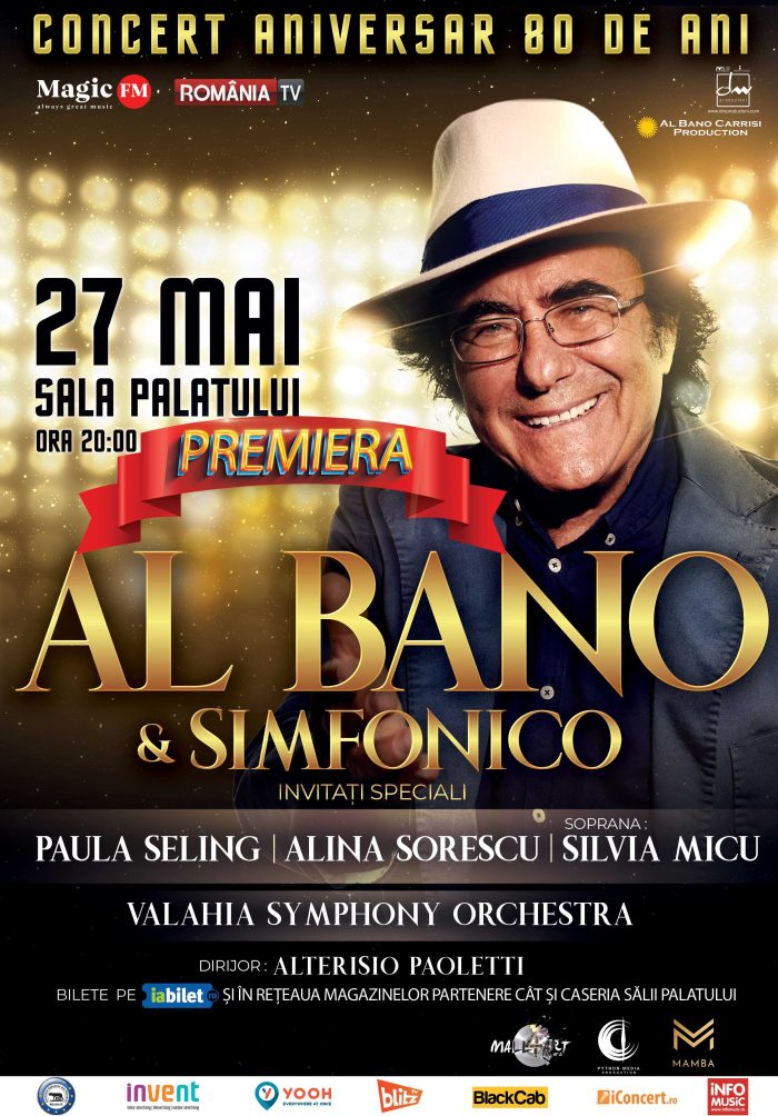 Al Bano, de 4 ori 20: o călătorie muzicală prin cei peste 50 de ani de carieră muzicală, în premieră, la Sala Palatului